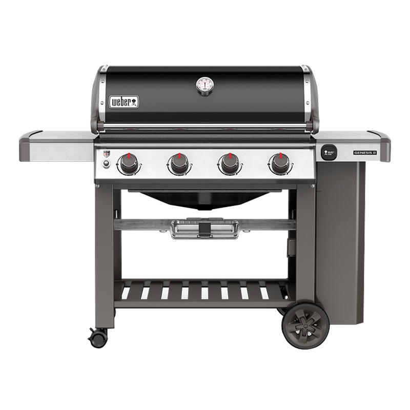 weber烤炉 Genesis E410庭院式燃气焖烤炉 -四灶 黑色(不锈钢)