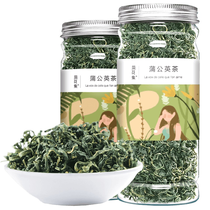 简花集 野生蒲公英茶 约50g/罐 头茬蒲公英叶