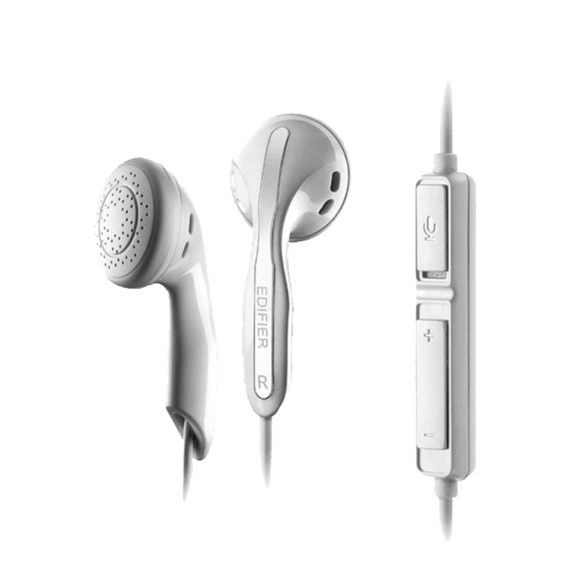 Edifier/漫步者 K180游戏电脑笔记本3.5mm插孔有线耳机耳塞式YY语音带麦克风长线 珠光白