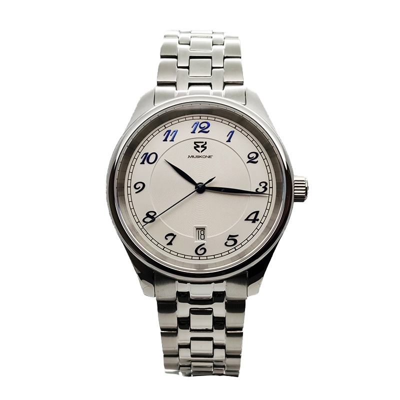 妙时空(MIUSKONE) 独享创意系列潮玩情侣手表 礼物 全自动透视底机械机芯 带日历钢带手表 - MS87
