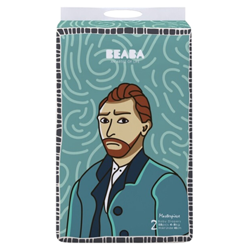 [详情抢大额券]Beaba碧芭大师杰作婴儿纸尿裤柔软尿不湿S58片