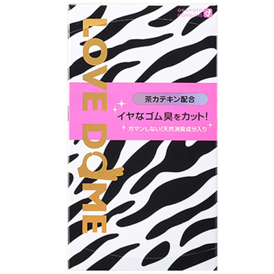 [斑马纹]okamoto 岡本 冈本 LOVE DdME 斑马纹超薄避孕套 12个/盒 日本进口 超薄款