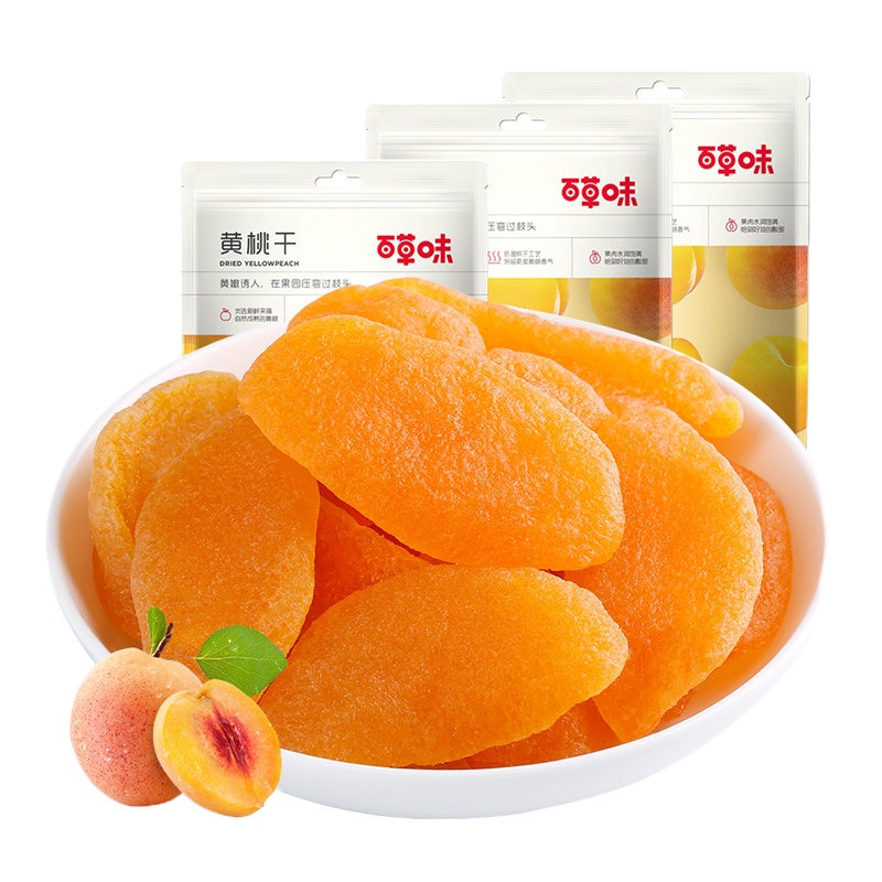 百草味 黄桃干60g*3袋