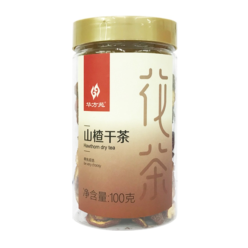 华方苑直销无核山楂干片泡茶养生100g透明罐装代用花草茶