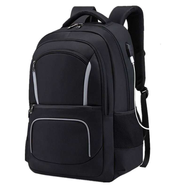 双肩包男士usb背包户外多功能双肩包男定制大容量防水商务包