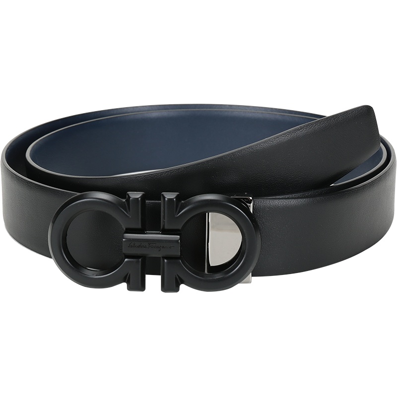 Salvatore Ferragamo 菲拉格慕 男士牛皮板扣式双面皮带腰带 67A253