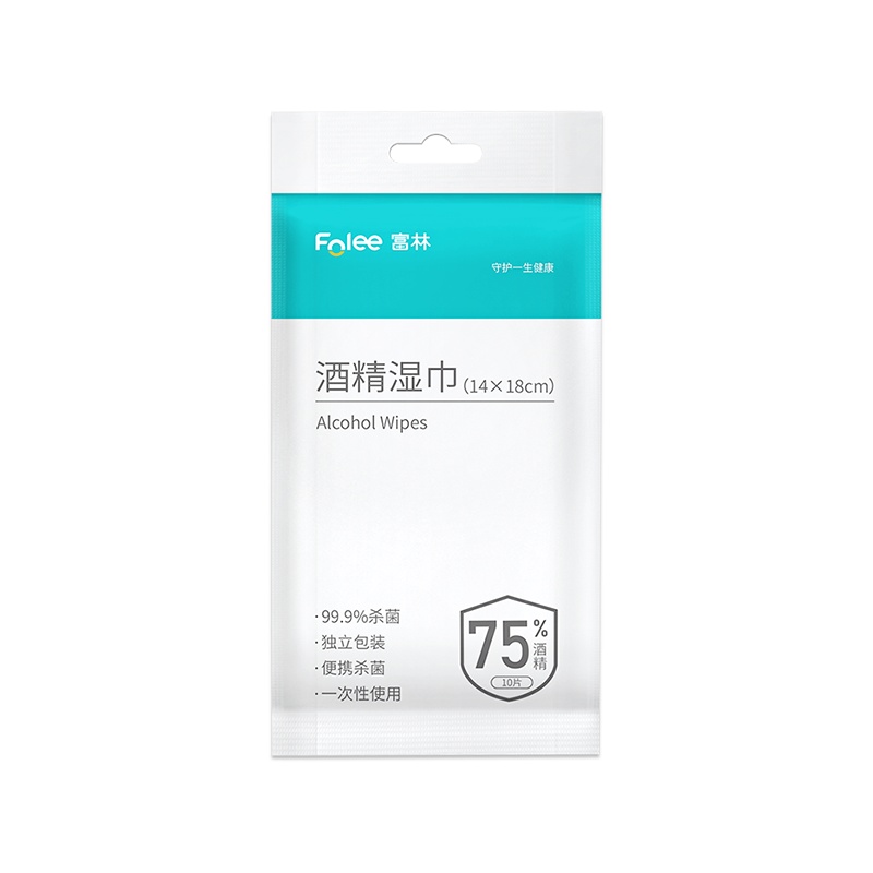 富林 酒精湿巾 14cm*18cm(10片/袋)