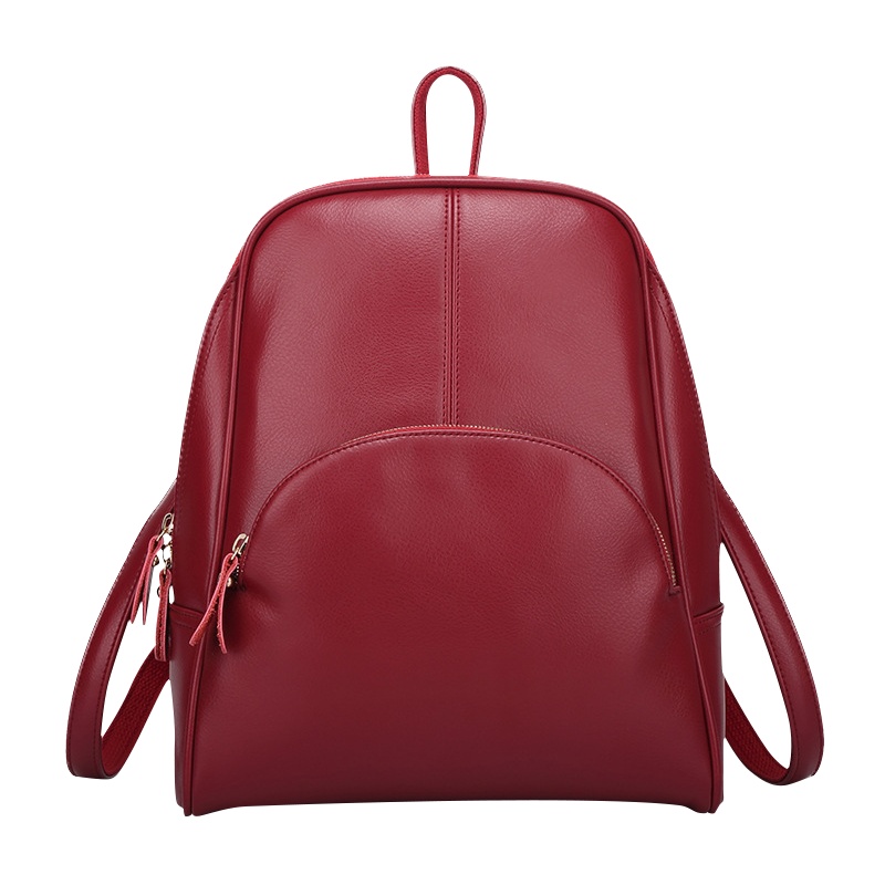 2021新款休闲双肩包英伦学院风书包pu皮时尚女士旅行背包潮