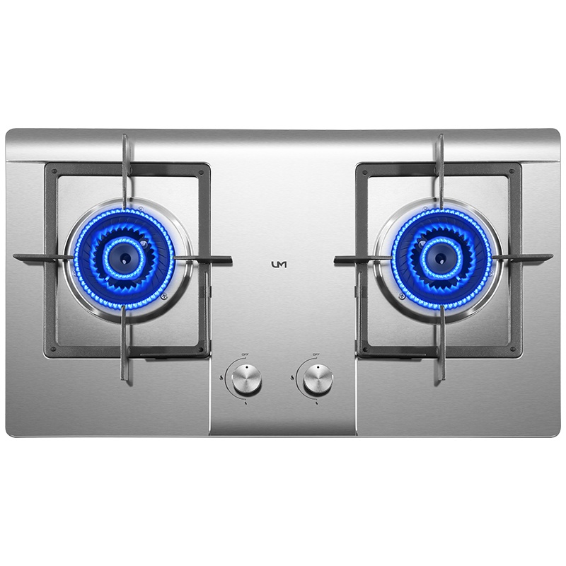 优盟(UM) ZJ001J燃气灶液化气灶具煤气灶双灶嵌入式台嵌两用4.5KW大火力煤气炉灶台不锈钢(液化气)