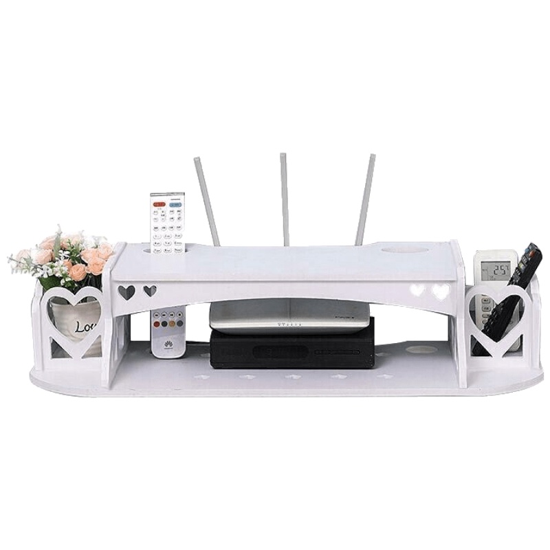 挂墙集线箱有线挂架墙上路由器光猫机顶盒收纳置物架墙支架安心抵