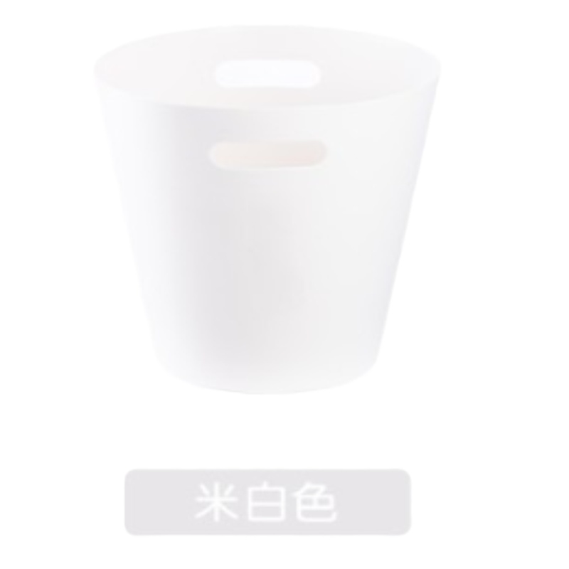 茶花(CHAHUA) 1526 垃圾桶塑料家用厨房卫生间客厅垃圾筒3.6L 3个装 米白色