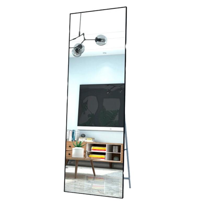 企购优品全身落地试衣镜子挂墙落地立体等身镜长窄边框立式穿衣镜梳妆镜加宽 颜色随机[窄边]定制