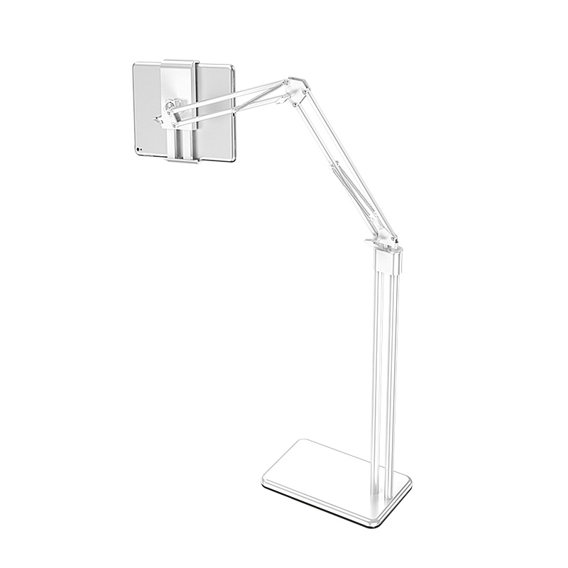 邻家-双杆悬臂落地支架+双孔底座3合1+白色桌面支架 可随意挪动 加厚加重底座 稳固不晃动 折叠悬臂多角度灵活调节(1)