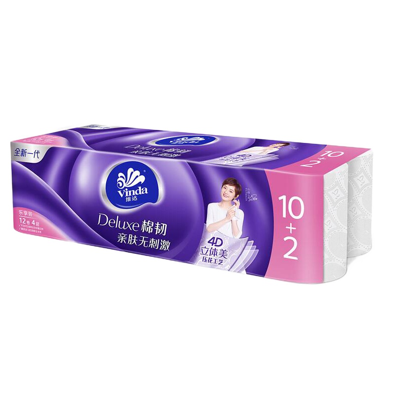 维达棉韧立体美120g*12卷