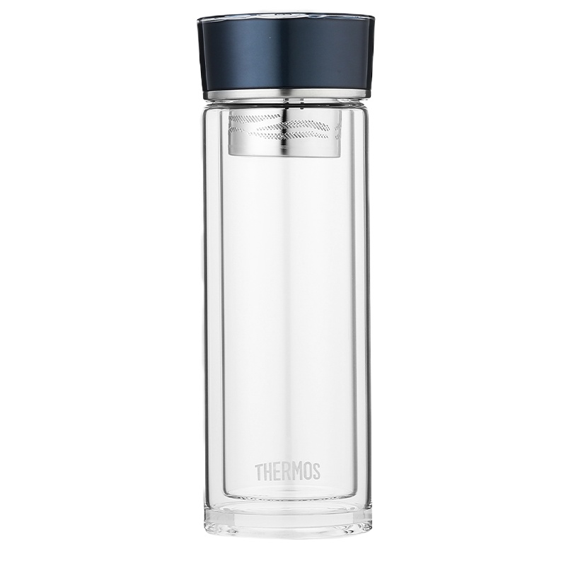 膳魔师(Thermos)TCGB-300 玻璃杯 双层 自带茶隔 300ml 高端 通用