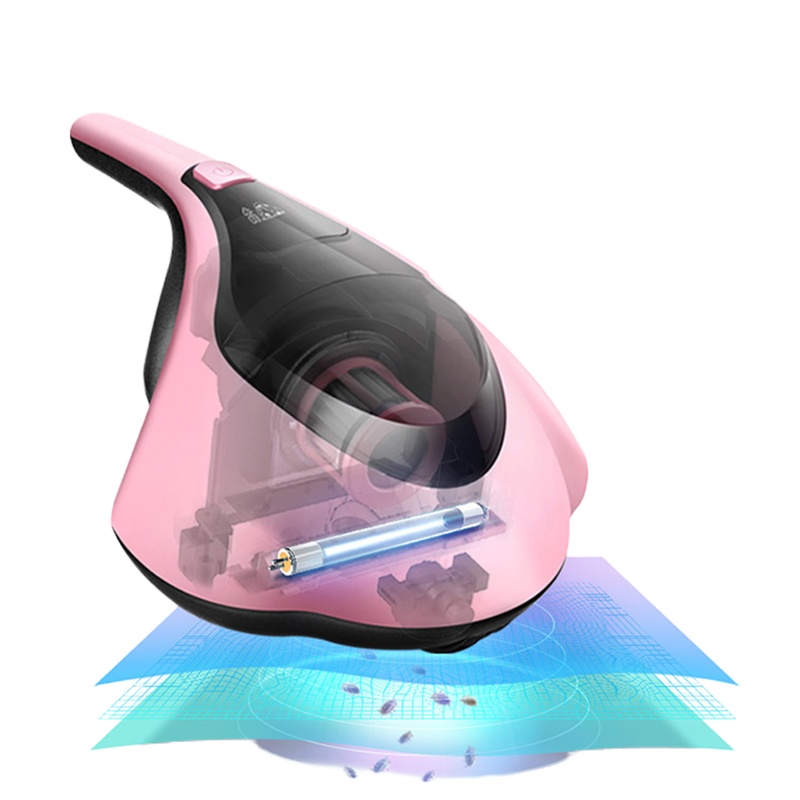 小狗(puppy)家用手持式紫外线除螨仪床上床铺杀菌机除螨虫吸尘器D-607 粉红色