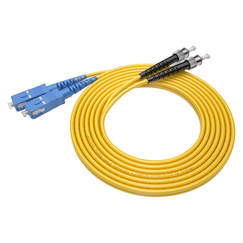 千天(QANTOP)光纤跳线 电信级光纤熔接收发器尾纤 光端机适用ST-SC单模双芯QT-GXTX103