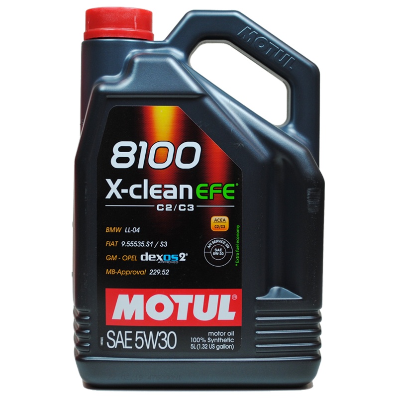 摩特 MOTUL 全合成机油 8100 X-CLEAN EFE 5W-30 5L