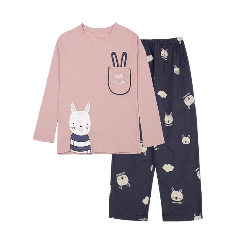 红豆(HODO)儿童家居服套装2019年夏季新品全棉女童四季居家儿童家居服套装