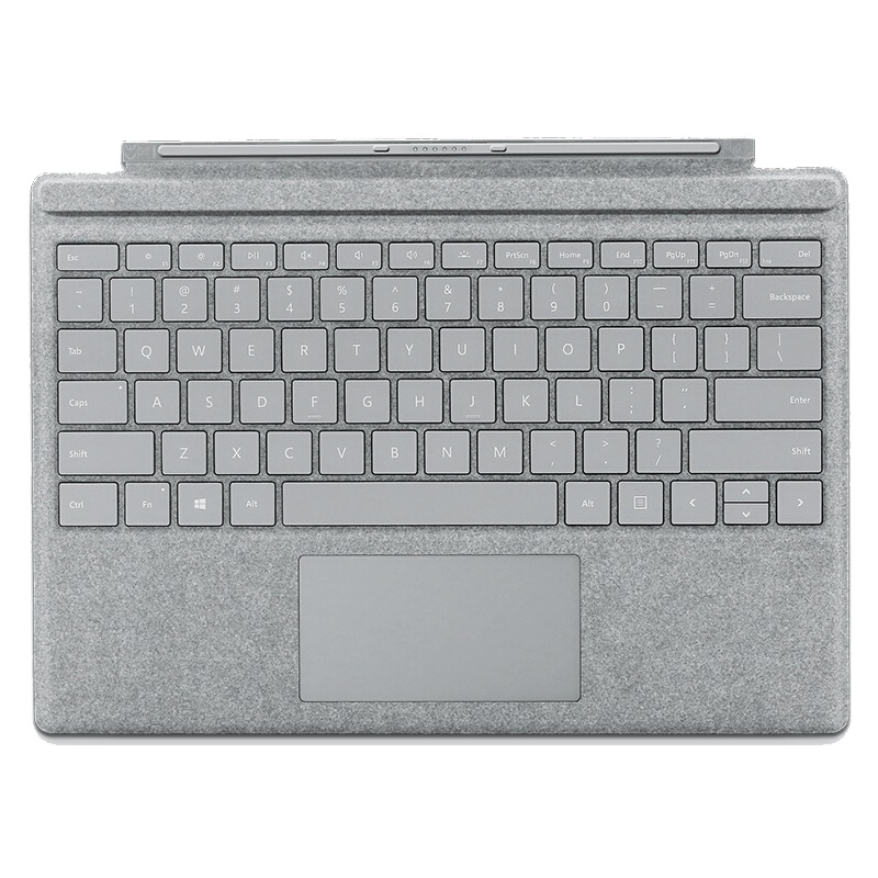 微软（Microsoft）Surface Pro 特制版专业键盘盖 机械键盘（亮铂金）轻薄防摔
