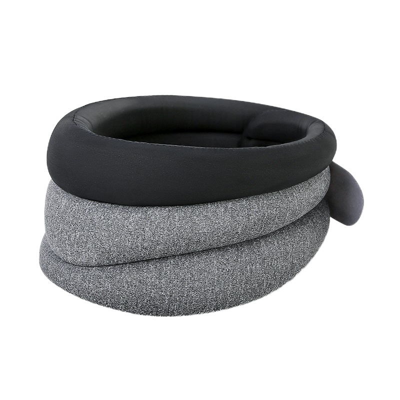 科爱元素 颈椎牵引器 医用支撑护颈托家用护具颈椎艾灸防低头成人儿童颈椎枕牵引器护颈仪护颈枕头u型护颈套 支撑护颈(灰色)