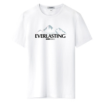 鸭鸭(yaya)夏季男士短袖T恤2021年新款宽松潮流百搭印花圆领打底休闲大码