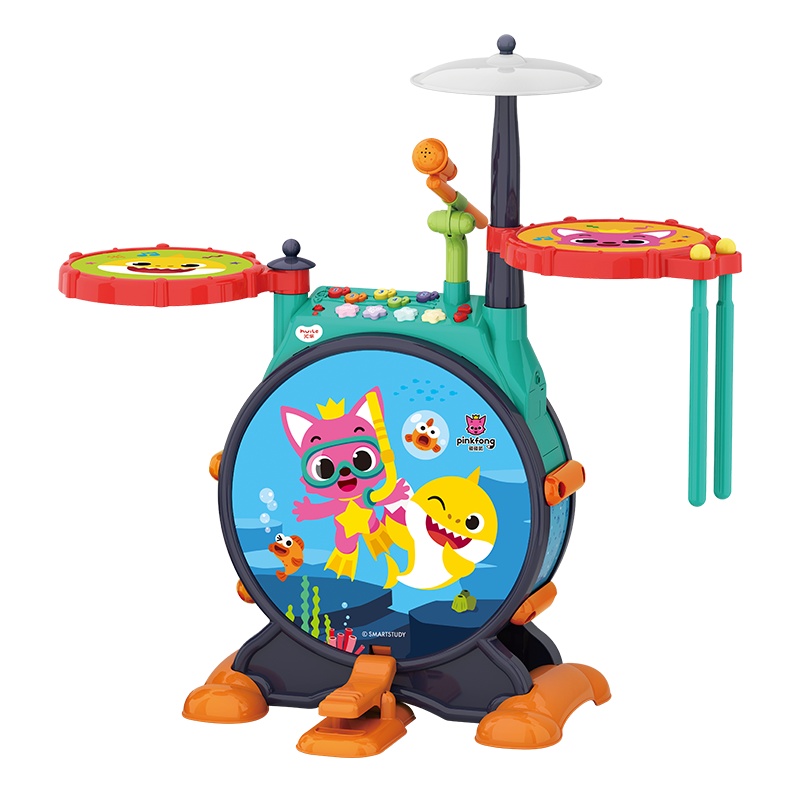 汇乐玩具 碰碰狐架子鼓666A-003 儿童初学者玩具 3岁婴儿宝宝乐器男女孩音乐手拍鼓