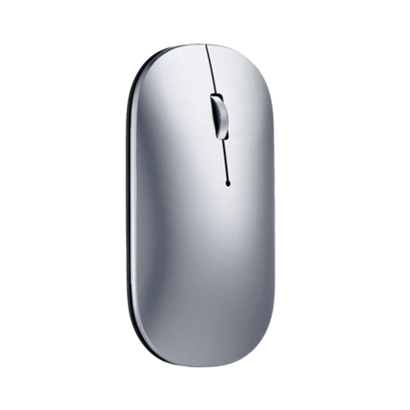 联想(Lenovo)蓝牙无线鼠标双模小新Air 全金属上盖 蓝光引擎 人体工学 超薄便携 银