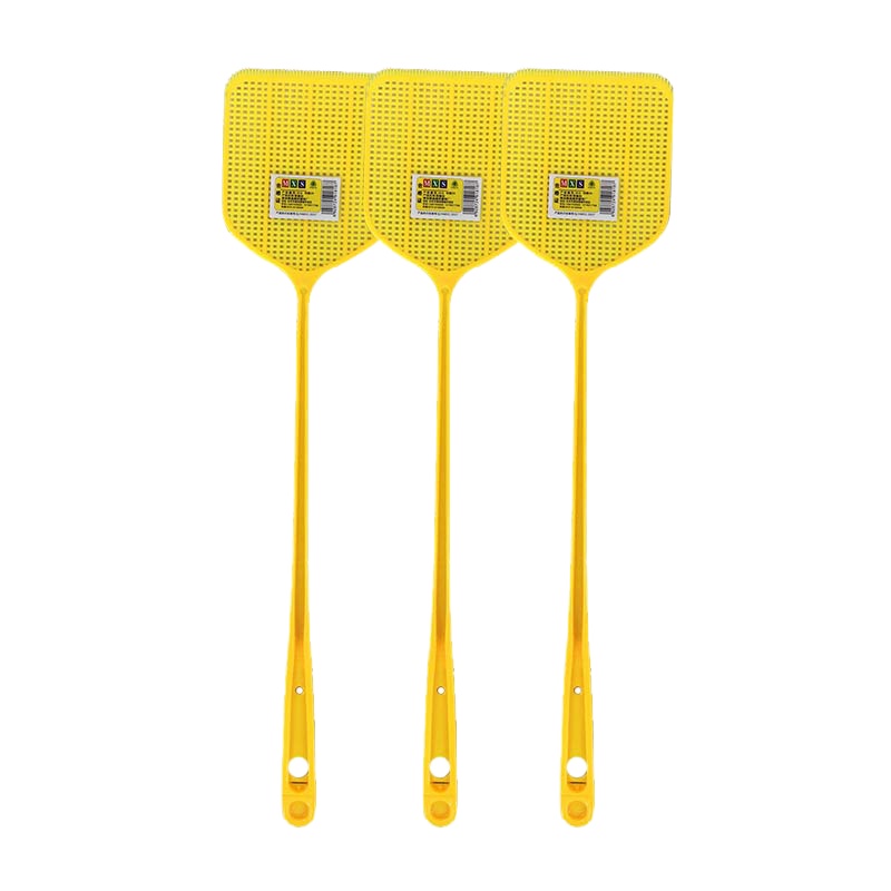 家用塑料长柄苍蝇拍 手动打蚊子灭蚊拍 颜色随机 10个