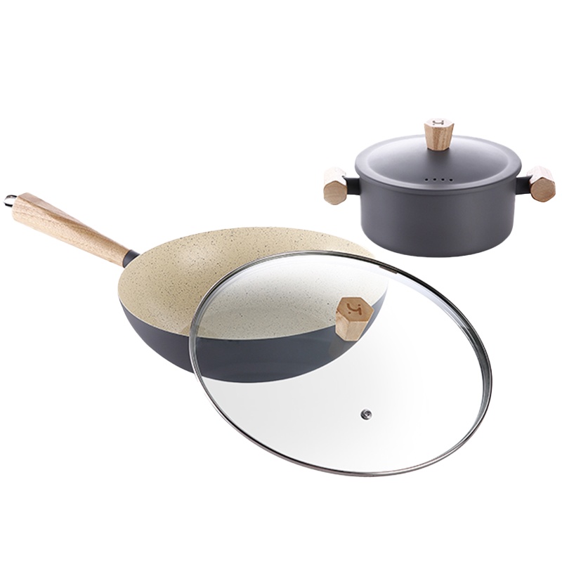 年华系列不粘锅两件套 HXC-T-TZ001A 精铁材质节能环保不粘锅两件套套装 (单位:套)