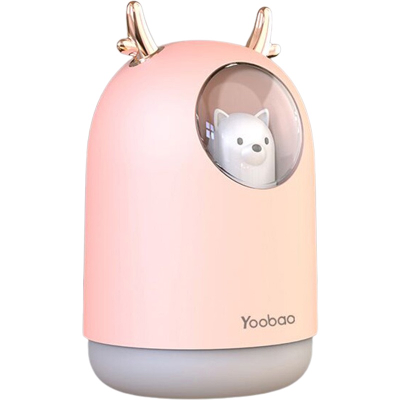 羽博 加湿器香薰保湿器M106 象牙白 小型女生宿舍学生空气办公室桌面家用卧室喷雾可爱孕妇婴儿usb车香薰萌宠保湿器