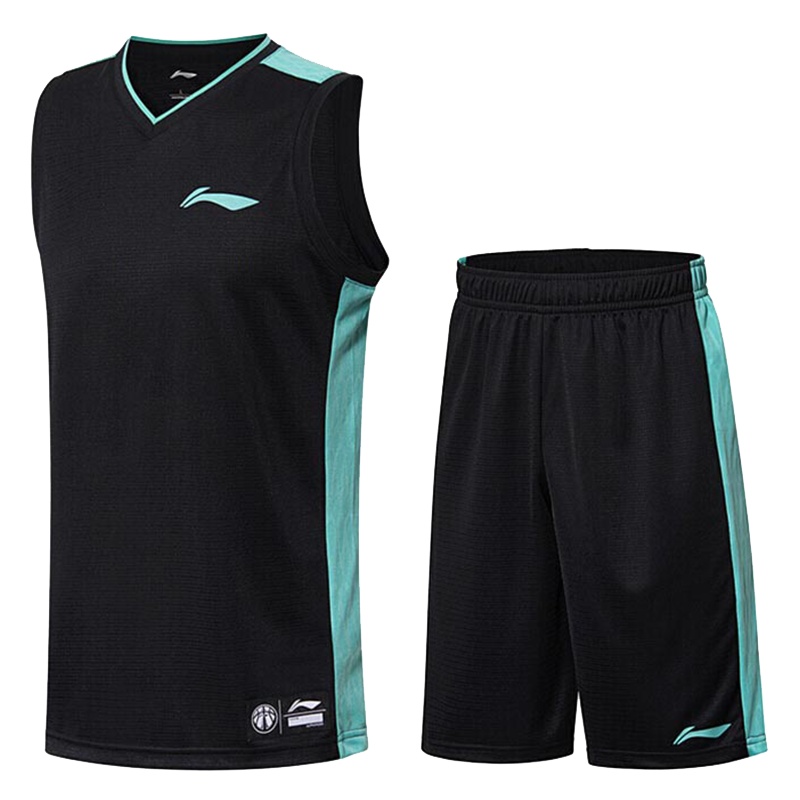 【自营】李宁(LI-NING)2018新款男士常规款篮球比赛套装篮球系列短裤短装运动套装AATN005