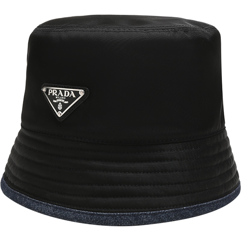 Prada 普拉达 女款蓝色织物帽子渔夫帽 1HC137 2DGE
