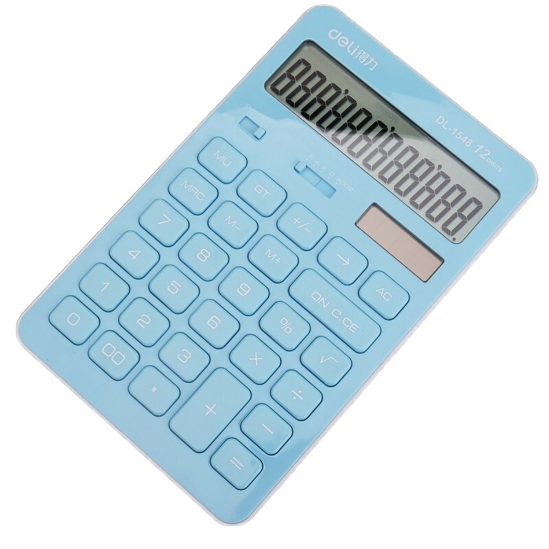 得力 1548A 计算器普通计算器 浅蓝色 / 两件装(单位:件)