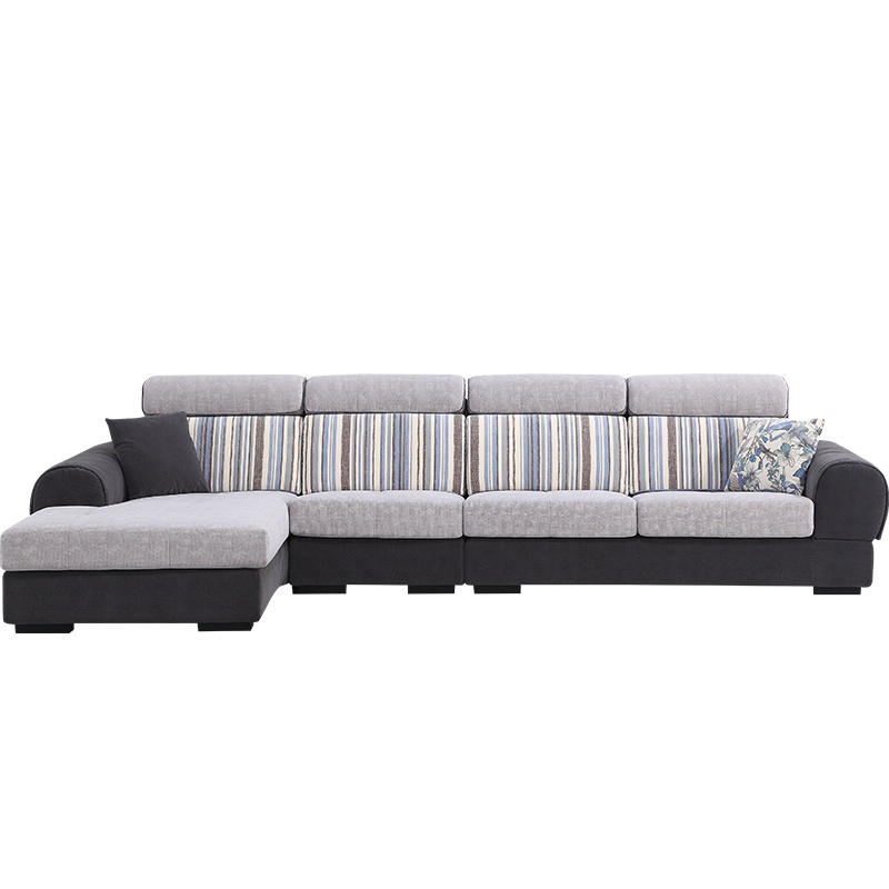 全友 客厅家具沙发组合 现代简约北欧布艺沙发可拆洗耐脏小户型客厅转角布沙发102201