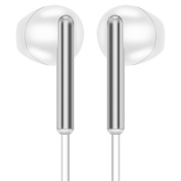 铁达信TD-170白色线控耳机高清麦克风复合震膜入耳式vivooppo手机苹果6华为3.5mm金属插针