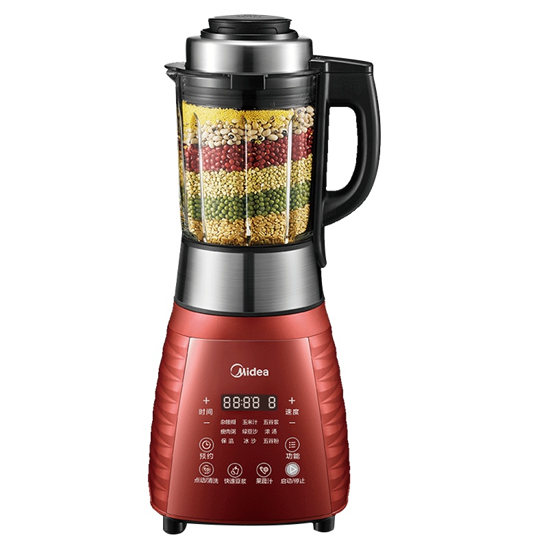 美的(Midea)破壁机家用高温熬煮加热智能防溢破壁料理机绞肉可预约豆浆果汁辅食榨汁破壁料理机power311