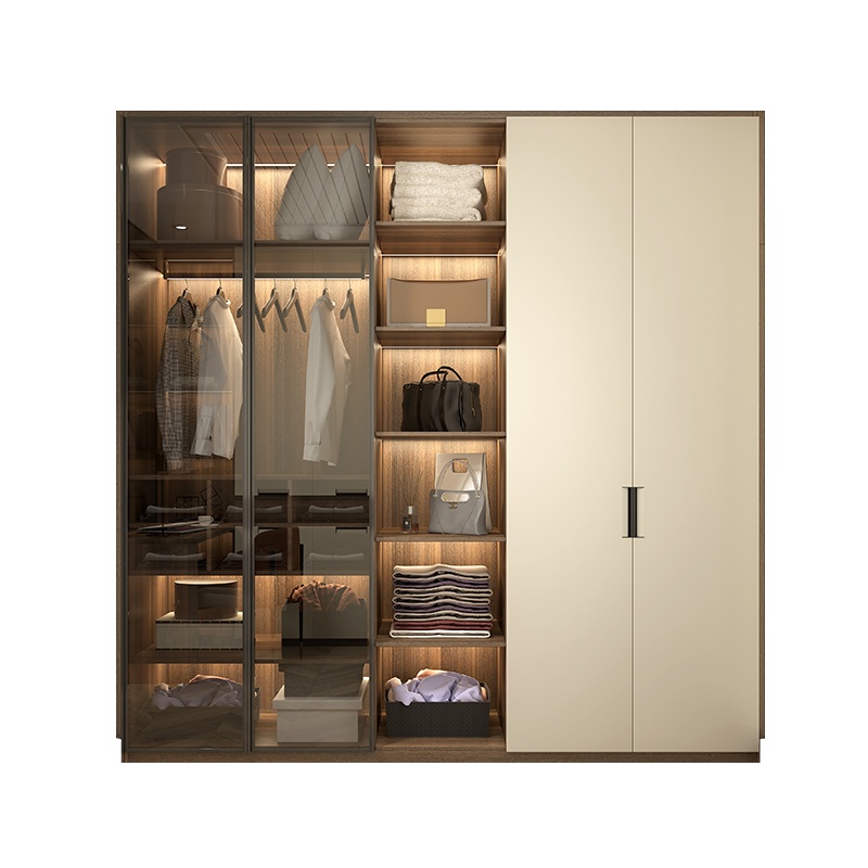 诗尼曼全屋定制轻奢衣柜迷你衣帽间整体家具厨房橱柜电视柜入户柜