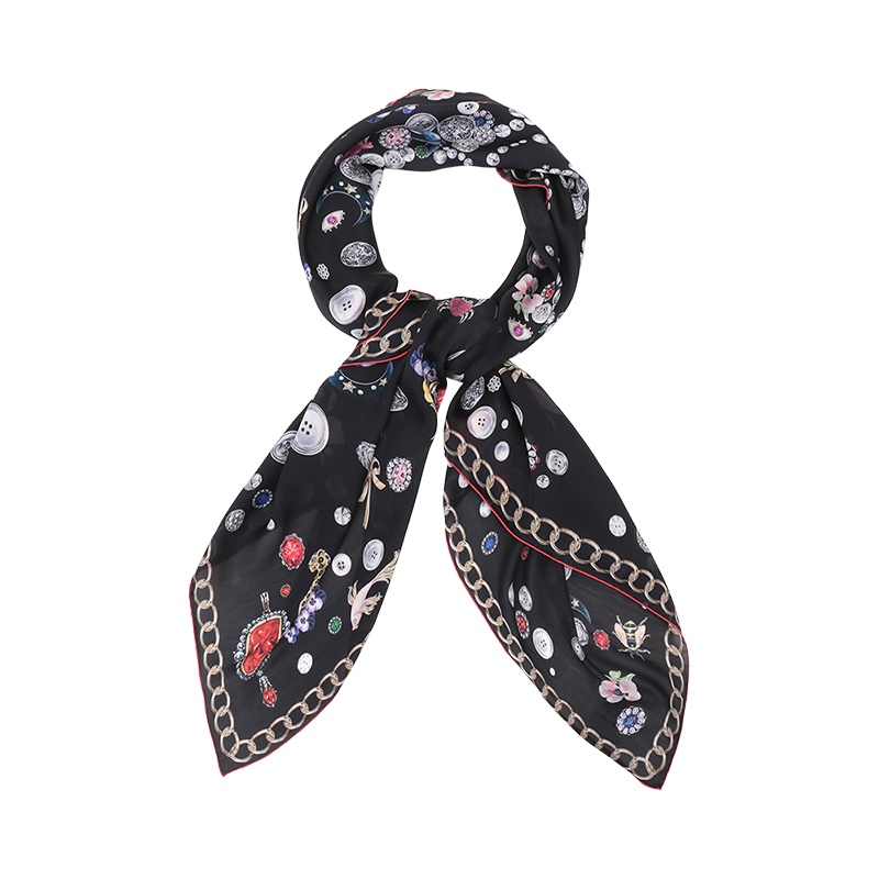 ALEXANDER MCQUEEN 亚历山大·麦昆 女士 桑蚕丝披肩围巾丝巾650048 3011Q