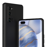 ESCASE 荣耀30pro/+手机壳 液态硅胶保护套 新升级全包镜头保护壳 防摔超薄男女款 优雅黑