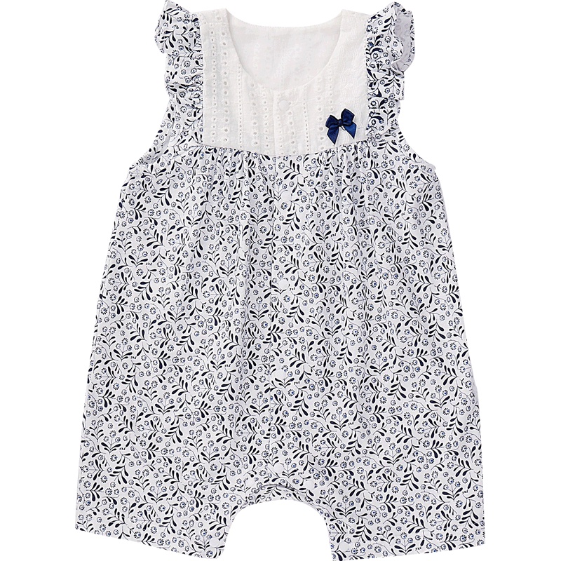 婴姿坊夏女宝婴儿连体衣服爬服满月