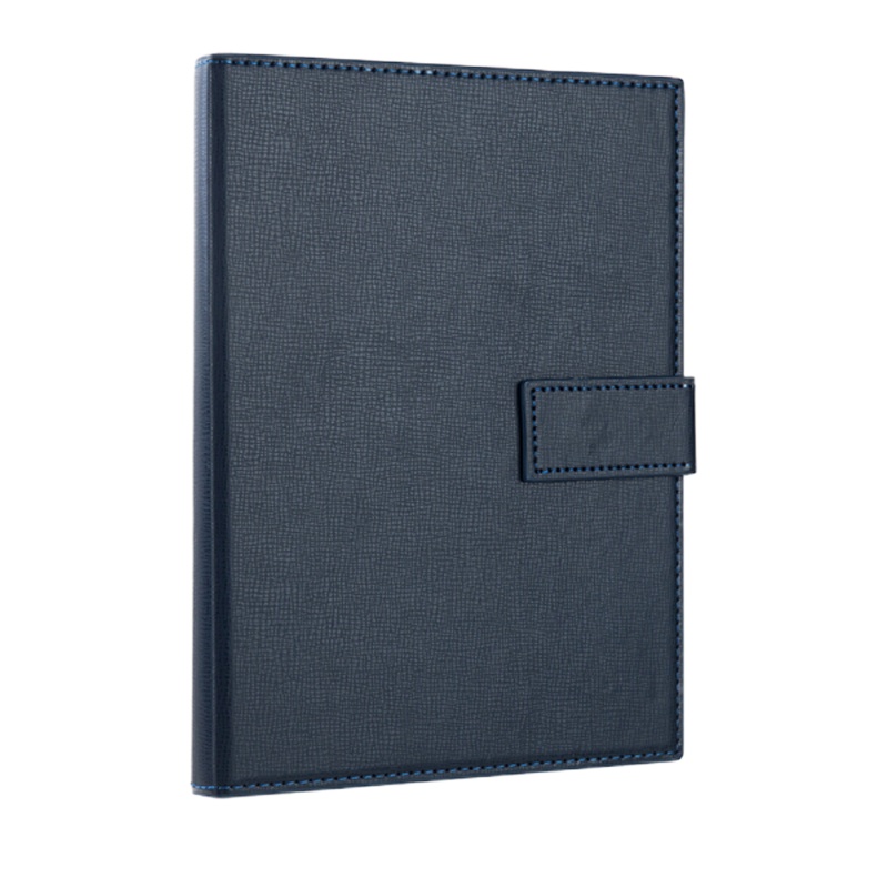 得力 商务记事本 简约磁扣PU皮面本文具办公会议记录笔记本 颜色随机16K 22242