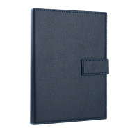 得力 商务记事本 简约磁扣PU皮面本文具办公会议记录笔记本 颜色随机16K 22242