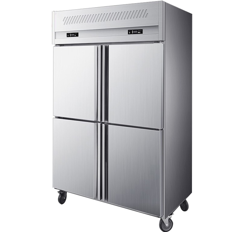 德玛仕(DEMASHI)商用四门冰柜 四门髙身雪柜 保鲜柜立式冷冻不锈钢冷柜冰箱LC1.0L4W 真风款全冷藏 304款