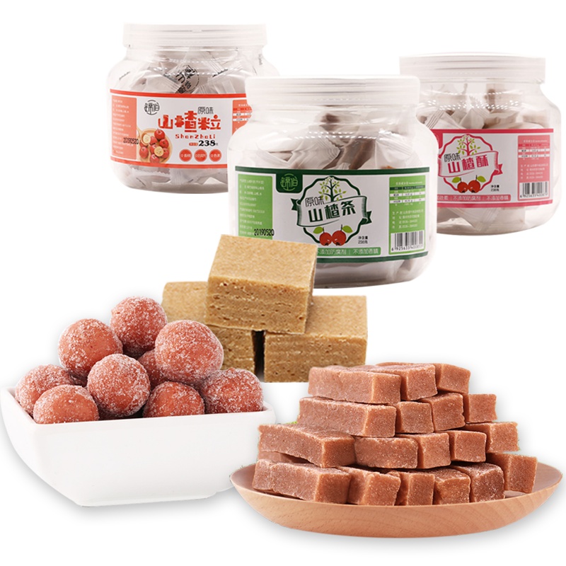 锦伯山楂混合零食3*238g罐独立小包装山楂条山楂球休闲山楂酥无添加办公室零食大礼包