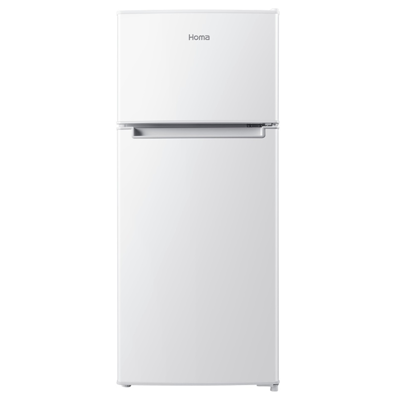 奥马（Homa）125升双门冰箱 小冰箱双门两门家用 小型租房宿舍冷藏冷冻双开门电冰箱 BCD-125H白色