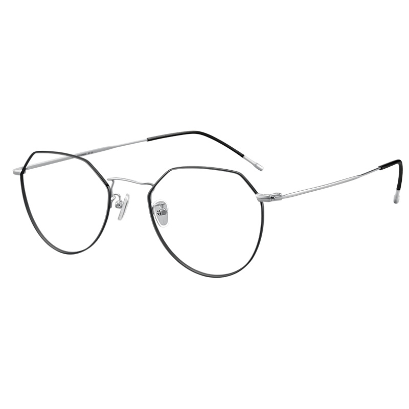 普莱斯(Pulais)防辐射抗蓝光近视镜镜框男女潮多边形平光眼镜框架护眼睛架男近视镜护目镜 5312 配平光防蓝光镜片