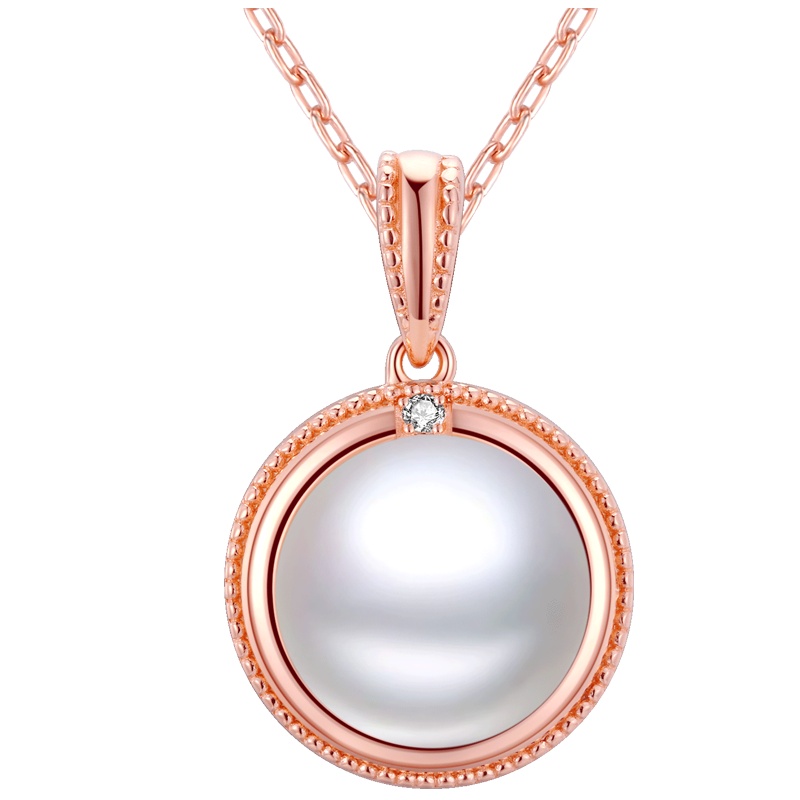 佰色传情纯银淡水珍珠项链女锁骨链气质吊坠生日女友礼物