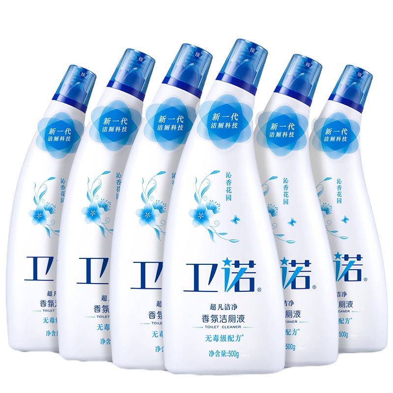 蓝月亮卫诺沁香花园香氛洁厕液500g*6瓶套装