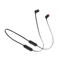 JBL TUNE125BT 无线蓝牙耳机 半入耳式运动耳麦 5.0高效传输 熔岩黑